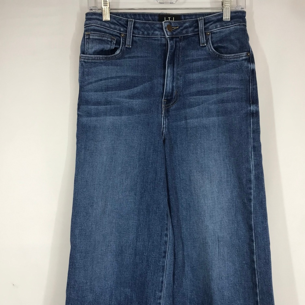 LTJ Letter to Juliet High Rise Wide Leg Jeans Blue Denim Size 27 Made in USA - Picture 2 of 10